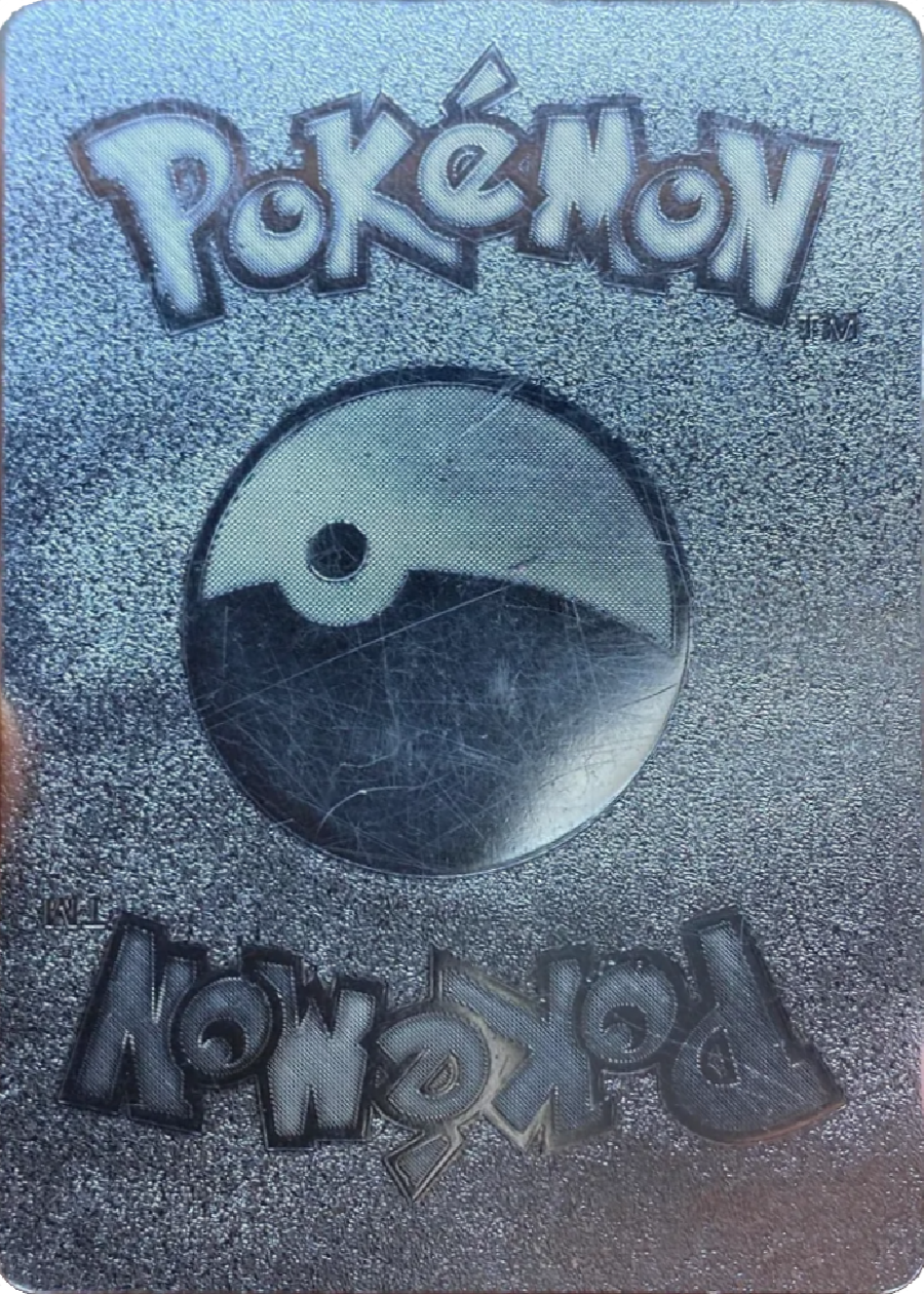 Pokemon card back with silver design
