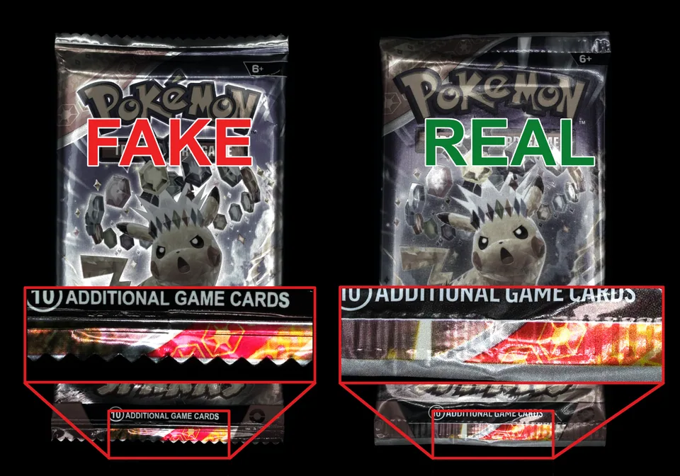 Surging Sparks fake vs real booster
